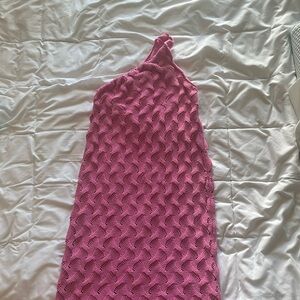 NWOT Tach pink crochet dress